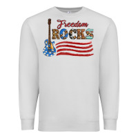 Dove Grey freedom rocks with guitar Premium Sweatshirt - Artiststas
