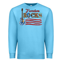 Ocean Blue freedom rocks with guitar Premium Sweatshirt - Artiststas