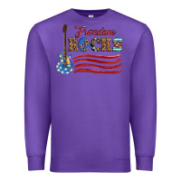 Purple freedom rocks with guitar Premium Sweatshirt - Artiststas