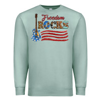 Seafoam freedom rocks with guitar Premium Sweatshirt - Artiststas