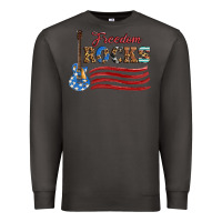 Smoke freedom rocks with guitar Premium Sweatshirt - Artiststas
