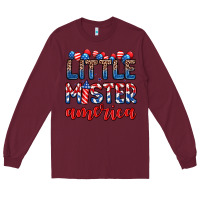 Burgundy little mister America Long Sleeve Tee - Zillion Design Studio