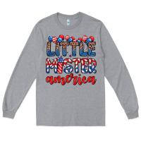 Heather Grey little mister America Long Sleeve Tee - Zillion Design Studio