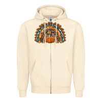 Sandshell fall pumpkin rainbow Zipper Hoodie - HRA Design Shop