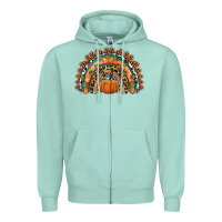 Seafoam fall pumpkin rainbow Zipper Hoodie - HRA Design Shop