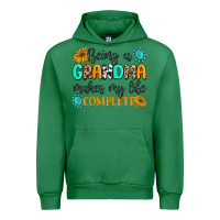Emerald Being a Grandma Makes My Life Complete Urban Hoodie - MaliasSmallBusiness