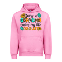 Fuchsia Pink Being a Grandma Makes My Life Complete Urban Hoodie - MaliasSmallBusiness