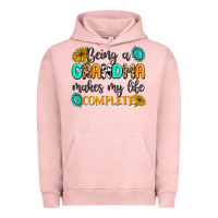 Pigment Salmon Being a Grandma Makes My Life Complete Urban Hoodie - MaliasSmallBusiness