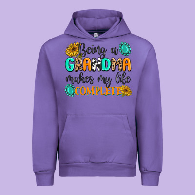 Being A Grandma Makes My Life Complete Urban Hoodie Designed By Maliassmallbusiness