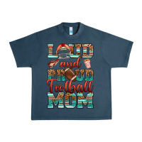Midnight Navy loud and proud football mom Urban Heavy Tee - RanaPortraitStore