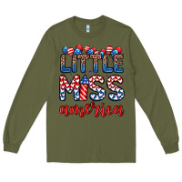 Army Green little miss America Long Sleeve Tee - Zillion Design Studio