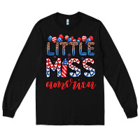Black little miss America Long Sleeve Tee - Zillion Design Studio