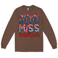Chestnut little miss America Long Sleeve Tee - Zillion Design Studio
