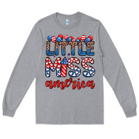 Heather Grey little miss America Long Sleeve Tee - Zillion Design Studio