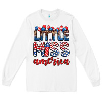 White little miss America Long Sleeve Tee - Zillion Design Studio