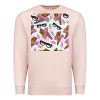 Pale Pink teacher thunderbolt and glasses Premium Sweatshirt - BundleAndBundleShop