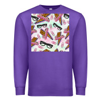 Purple teacher thunderbolt and glasses Premium Sweatshirt - BundleAndBundleShop
