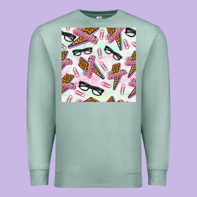 Teacher Thunderbolt And Glasses Premium Sweatshirt Designed By Bundleandbundleshop