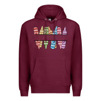 Burgundy custom crayons Premium Hoodie - MaliasSmallBusiness