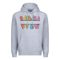 Heather Grey custom crayons Premium Hoodie - MaliasSmallBusiness
