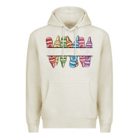 Oatmeal Heather custom crayons Premium Hoodie - MaliasSmallBusiness