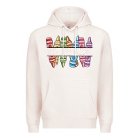 Pale Pink custom crayons Premium Hoodie - MaliasSmallBusiness