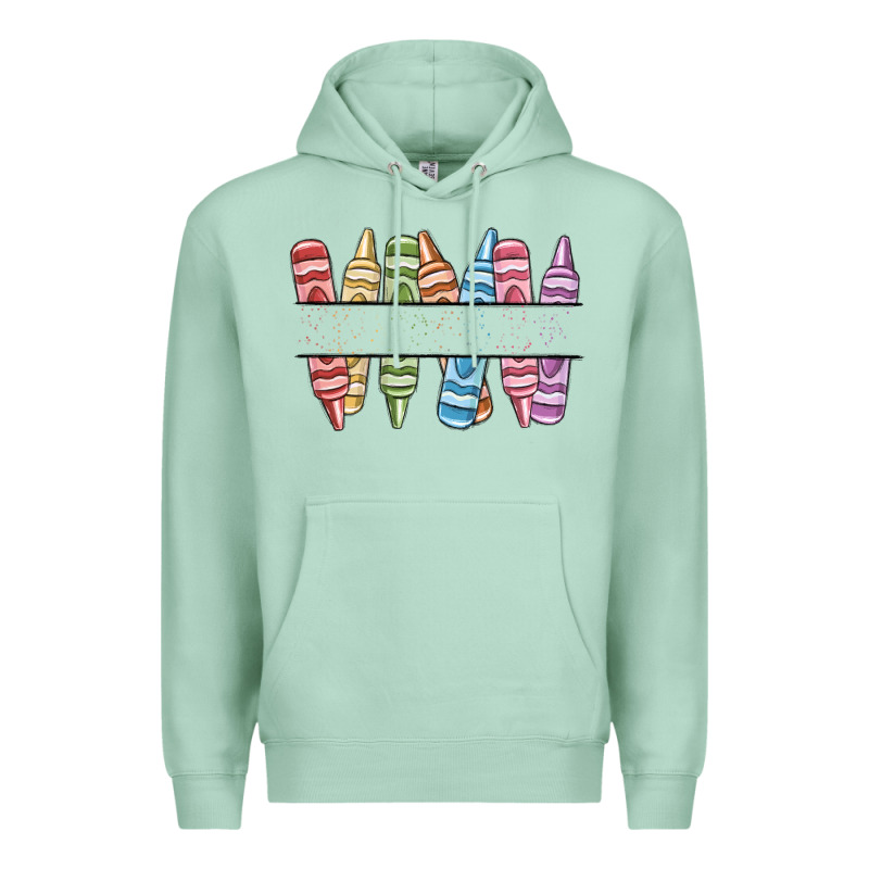 Custom Crayons Premium Hoodie by MaliasSmallBusiness | Teevron