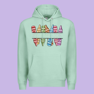Custom Crayons Premium Hoodie Designed By Maliassmallbusiness