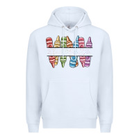 White custom crayons Premium Hoodie - MaliasSmallBusiness