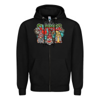 Black hello summer Zipper Hoodie - SublimationCraftShop