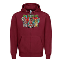 Burgundy hello summer Zipper Hoodie - SublimationCraftShop