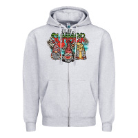 Heather Grey hello summer Zipper Hoodie - SublimationCraftShop