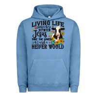 Pigment Pebble Blue living life somewhere between jesus take the wheel Urban Hoodie - MaliasSmallBusiness