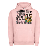 Pigment Salmon living life somewhere between jesus take the wheel Urban Hoodie - MaliasSmallBusiness