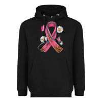 Black Cancer Ribbon Stethoscope Daisy Butterfly Heavyweight Hoodie - Artiststas