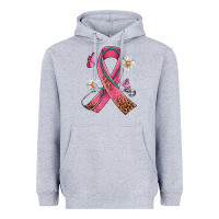 Heather Grey Cancer Ribbon Stethoscope Daisy Butterfly Heavyweight Hoodie - Artiststas