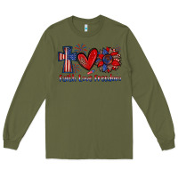 Army Green faith love freedom Long Sleeve Tee - Zillion Design Studio