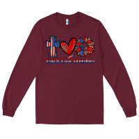 Burgundy faith love freedom Long Sleeve Tee - Zillion Design Studio