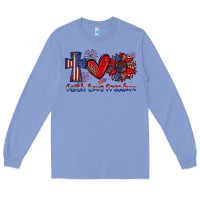 Colony Blue faith love freedom Long Sleeve Tee - Zillion Design Studio