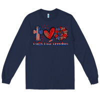 Navy faith love freedom Long Sleeve Tee - Zillion Design Studio