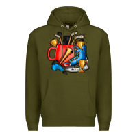 Army Green hockey coffee Premium Hoodie - AdoDesignShop