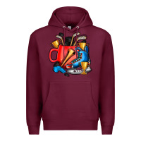 Burgundy hockey coffee Premium Hoodie - AdoDesignShop