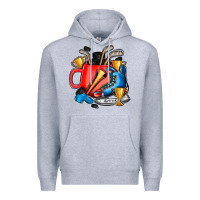 Heather Grey hockey coffee Premium Hoodie - AdoDesignShop