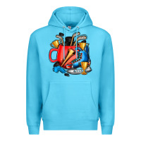 Ocean Blue hockey coffee Premium Hoodie - AdoDesignShop