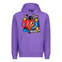 Purple hockey coffee Premium Hoodie - AdoDesignShop