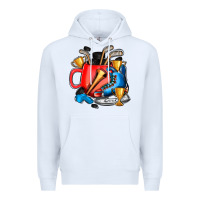 White hockey coffee Premium Hoodie - AdoDesignShop