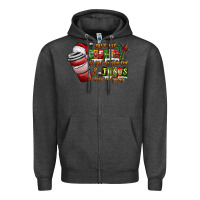 Charcoal Heather Coffee  Jesus Zipper Hoodie - CowhideDigitalArt