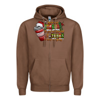 Chestnut Coffee  Jesus Zipper Hoodie - CowhideDigitalArt