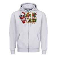 Heather Grey Coffee  Jesus Zipper Hoodie - CowhideDigitalArt