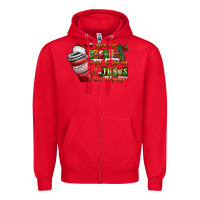 Red Coffee  Jesus Zipper Hoodie - CowhideDigitalArt